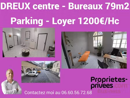 location locaux professionnels 79 m² à dreux (28100)  1 203 €