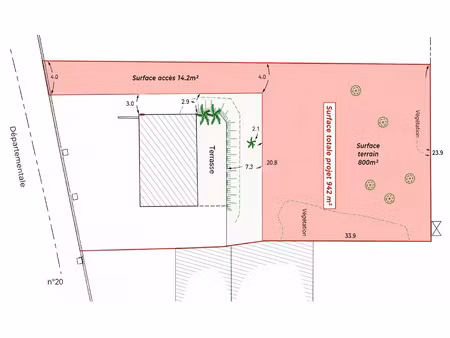 vente terrain 800 m2 à selles