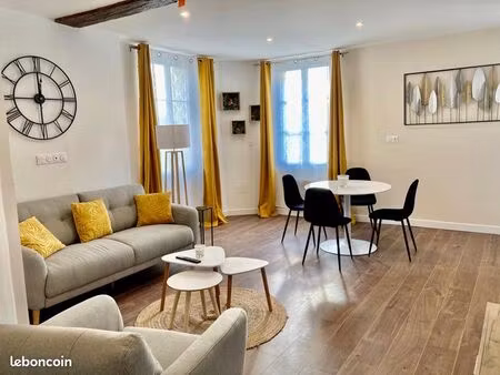 t2 50m2 meublé- quai de la regratterie