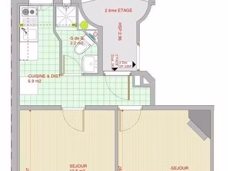 2 pieces saint-ouen sur seine 896