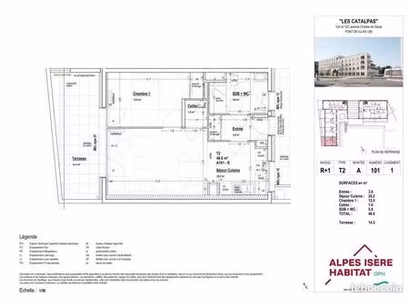 appartement 2 pièces 48 m²