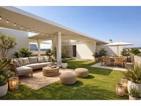 appartement tours dernier étage 101 m2 avec grand roof top