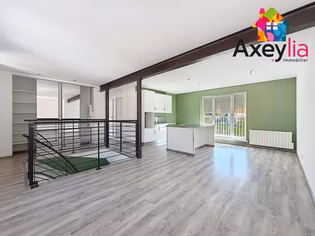 a vendre - regny - appartement t4 rénové  au premier et dernier étage avec terrain  garage