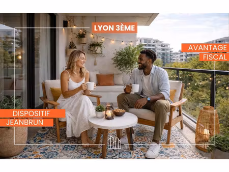 vente appartement neuf 3 pièces 72m2 lyon 3eme - 465000 € - surface privée