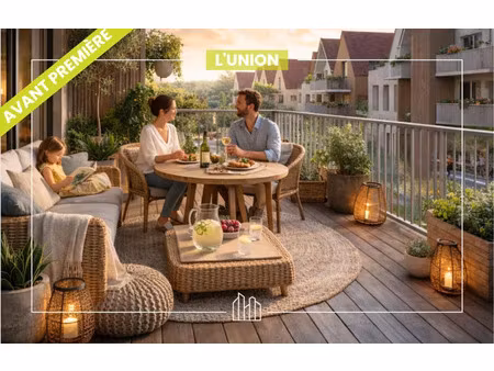 vente appartement neuf 2 pièces 43m2 l'union - 225000 € - surface privée