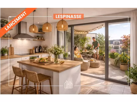 vente appartement neuf 3 pièces 62m2 lespinasse - 246900 € - surface privée