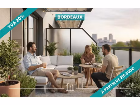 vente appartement neuf 2 pièces 44m2 bordeaux - 215300 € - surface privée
