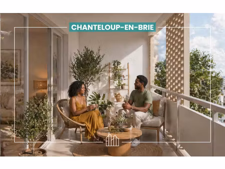 vente appartement neuf 3 pièces 59m2 chanteloup-en-brie - 306900 € - surface privée
