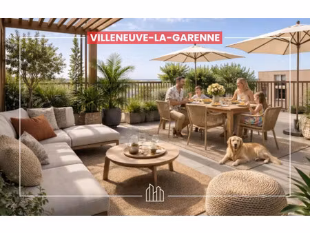 vente appartement neuf 4 pièces 87m2 villeneuve-la-garenne - 407933 € - surface privée
