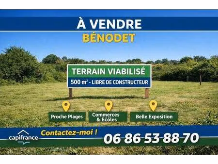 terrain constructible viabilisé à vendre