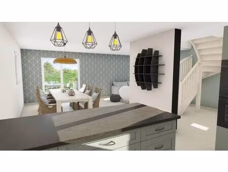 terrain avec maison neuve à vendre