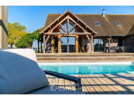 villa contemporaine en bois et son domaine équestre d'exception