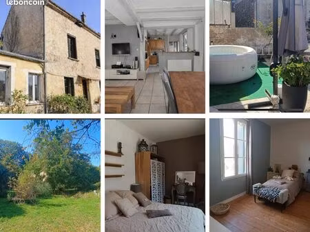 maison individuelle 90m² + 45m² aménageables – terrain 2300m² – garage – 135 000