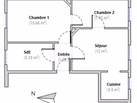 appartement 3 pièces 47 m²