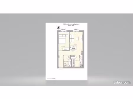 lyon 7 – t2 meublé 34 m² – idéal investisseur