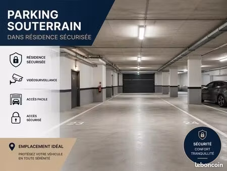 parking sous terrain sécurisé