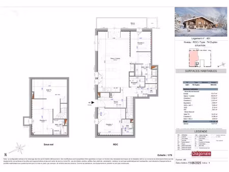vente appartement à demi-quartier (74120)  1 150 000 €