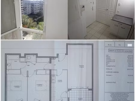 appartement trois pièces confortable bon état vue sur jardin calme