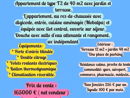 vends t2 avenue borgo