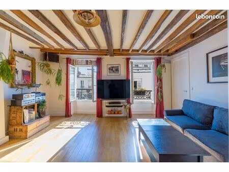 montmartre - 48 m2 - appartement 3 pièces ou division en 2 lots - traversant sud-nord