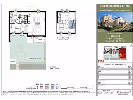 appartement 4 pièces 97 m²