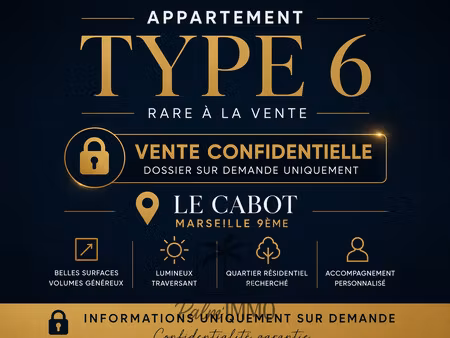 appartement de type 6 - cabot 13009 - vente confidentielle