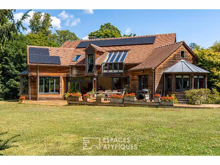 maison d'architecte red cedar  géothermie et volumes d'exception