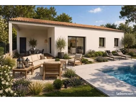 maison neuve 3 chambres avec garage et parquet sur terrain de 1240 m² à rousson entourée d