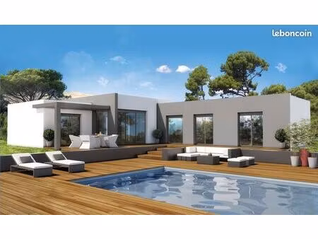 maison contemporaine 120 m² avec terrain 1955 m² sur les hauteurs de sommières  cadre pais