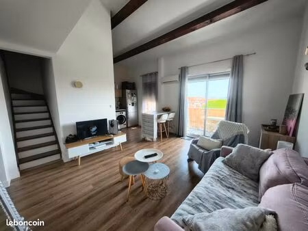 t2 duplex 47 m² rénové + balcon + parking + clim – toulouse les pradettes