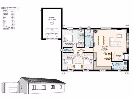 maison 4 pièces 99 m²