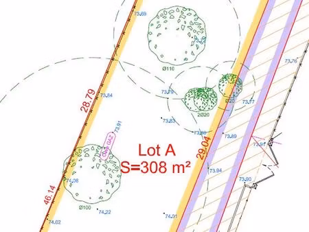 terrain 308 m² hostens