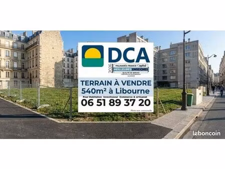 terrain 540 m² libourne