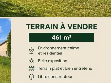 terrain 461 m² tresses