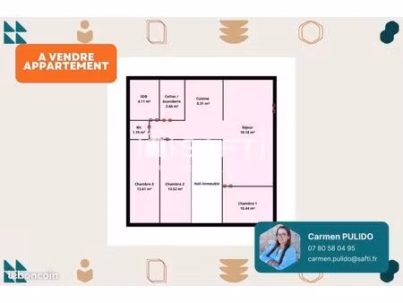 appartement 4 pièces 76 m²