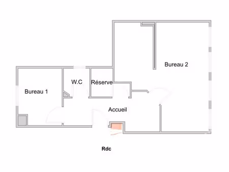 2 pièces traversant  plan modulable