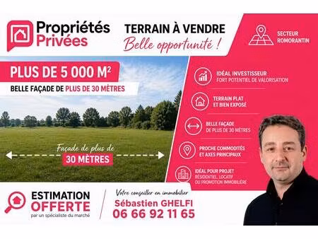 proche de romorantin-1 terrain constructible d'environ 5061 m²
