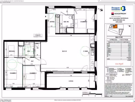 appartement bordeaux 4 pièces 112.35 m2