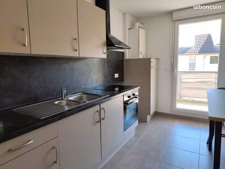 f3 lumineux de 65.34 m² avec balcon  cave  garage et parking