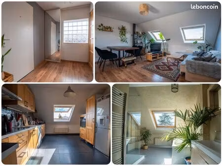 appartement duplex 4 pièces 70 m² (105m2 au sol) 1050 avec jardin
