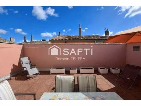 sacré-cœur / nansouty : t3 de 80 m² avec grande terrasse façon rooftop de 37 m²