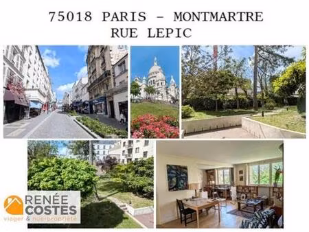 viager occupé - h75 ans - paris (75018)