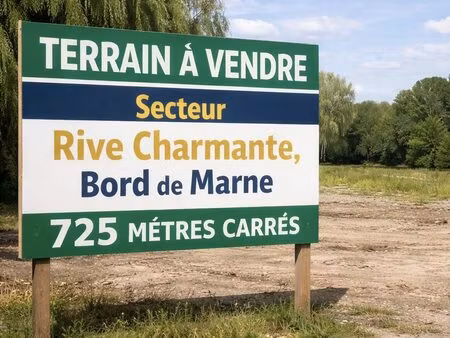 terrain de 725 m2 rive charmante (église)