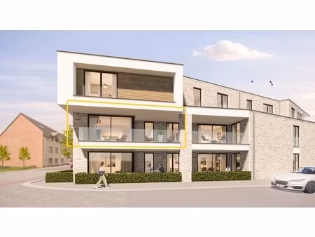 lichtrijk appartement (95 m²) met 2 slpk en overdekt terras.
