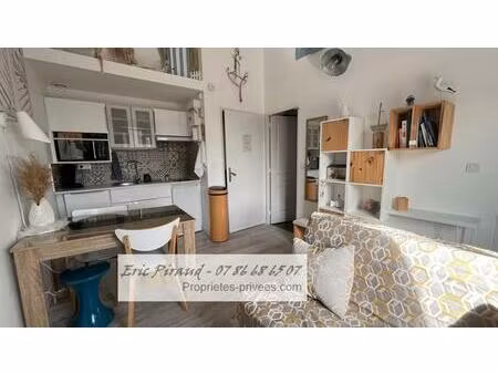 le croisic - appartement t2 de 21 m²  entièrement rénové avec soin  vendu meublé et parfai