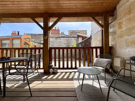 st michel studio 25 m² avec terrasse de 12 m² dernier étage