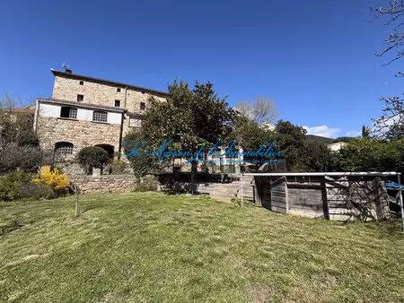 les mages  mas en pierres  3 logements 2 t2 1 une chambre  sur 1839 m2 de terrain