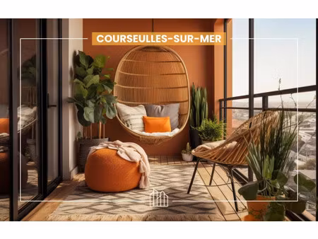 vente appartement neuf 3 pièces 54m2 courseulles-sur-mer - 218000 € - surface privée