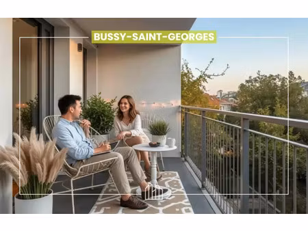vente appartement neuf 2 pièces 49m2 bussy-saint-georges - 262000 € - surface privée