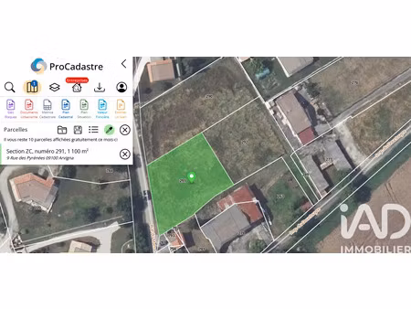 vente terrain à arvigna (09100) : à vendre / 1100m² arvigna